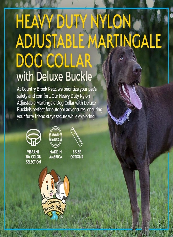 كانتري بروك ديزاين طوق مارتينجال للكلاب - طوق مارتينجال للكلاب قابل للتعديل مصنوع من النايلون المتين مع مشبك بلاستيكي مناسب للسلالات الصغيرة والمتوسطة والكبيرة - أكثر من 10 ألوان دافئة (1 بوصة، متوسط، عنابي) - Image 3